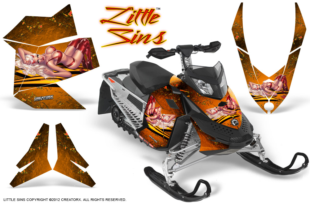 Skidoo REV XP Graphics Kit Little Sins Orange